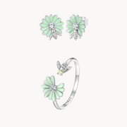Bee And Flower Silver Set